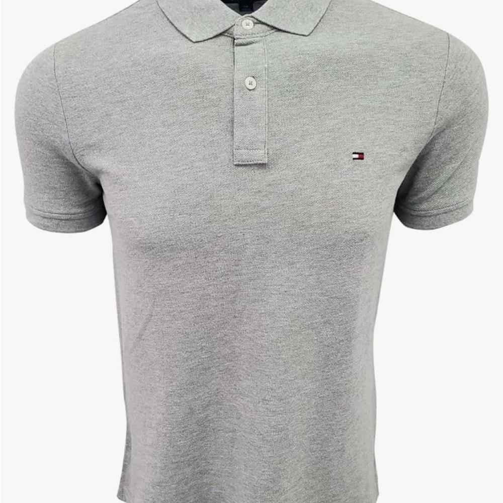 Tommy Hilfiger Light‎ Gray Short Sleeve Polo Shirt
